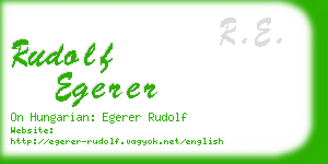 rudolf egerer business card